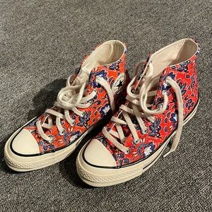 Floral patterned converse chuck 70s high tops
